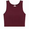 Burgundy Sleeveless Crop Top with Back Twist Keyhole