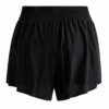 Black Smocked Waist Flowy Shorts with Side Slit