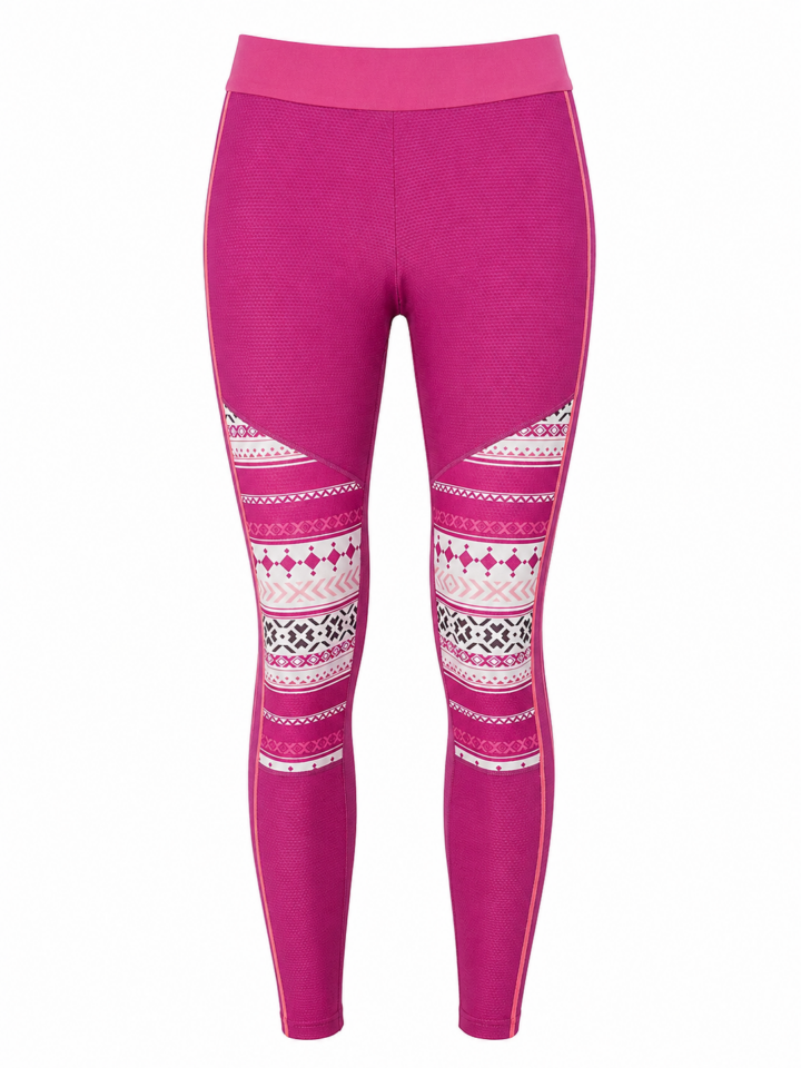 Magenta Geometric Print Leggings