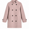 Dusty Pink Double-Breasted Mid-Length Coat