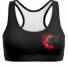 Black Wolf Graphic Racerback Sports Bra